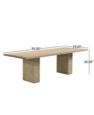 Solid Wood Dining Table with Industrial Design