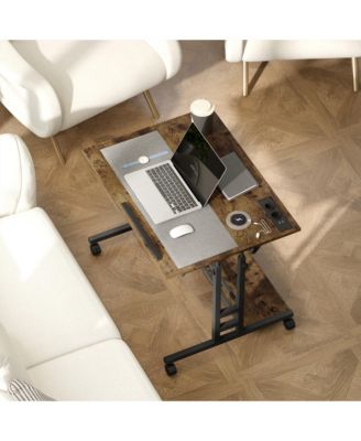 Adjustable Sding Desk, Sd Up Desk with Power Outlets,