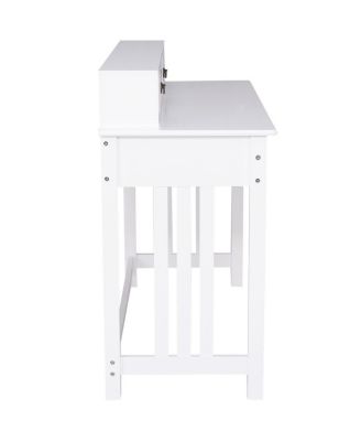 Writing Desk Mission White Home Office Computer Desk 4 Drawer