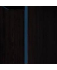 Blue Accent Gaming Desk with Elevated Monitor Shelf and Storage Compartments