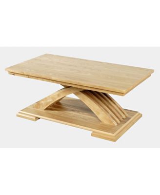 Anthology Contemporary 48" Curved Base Coffee Table with Caster Wheels