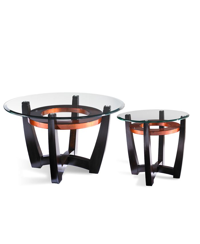 Round Coffee Table And End, Elation Round End Table