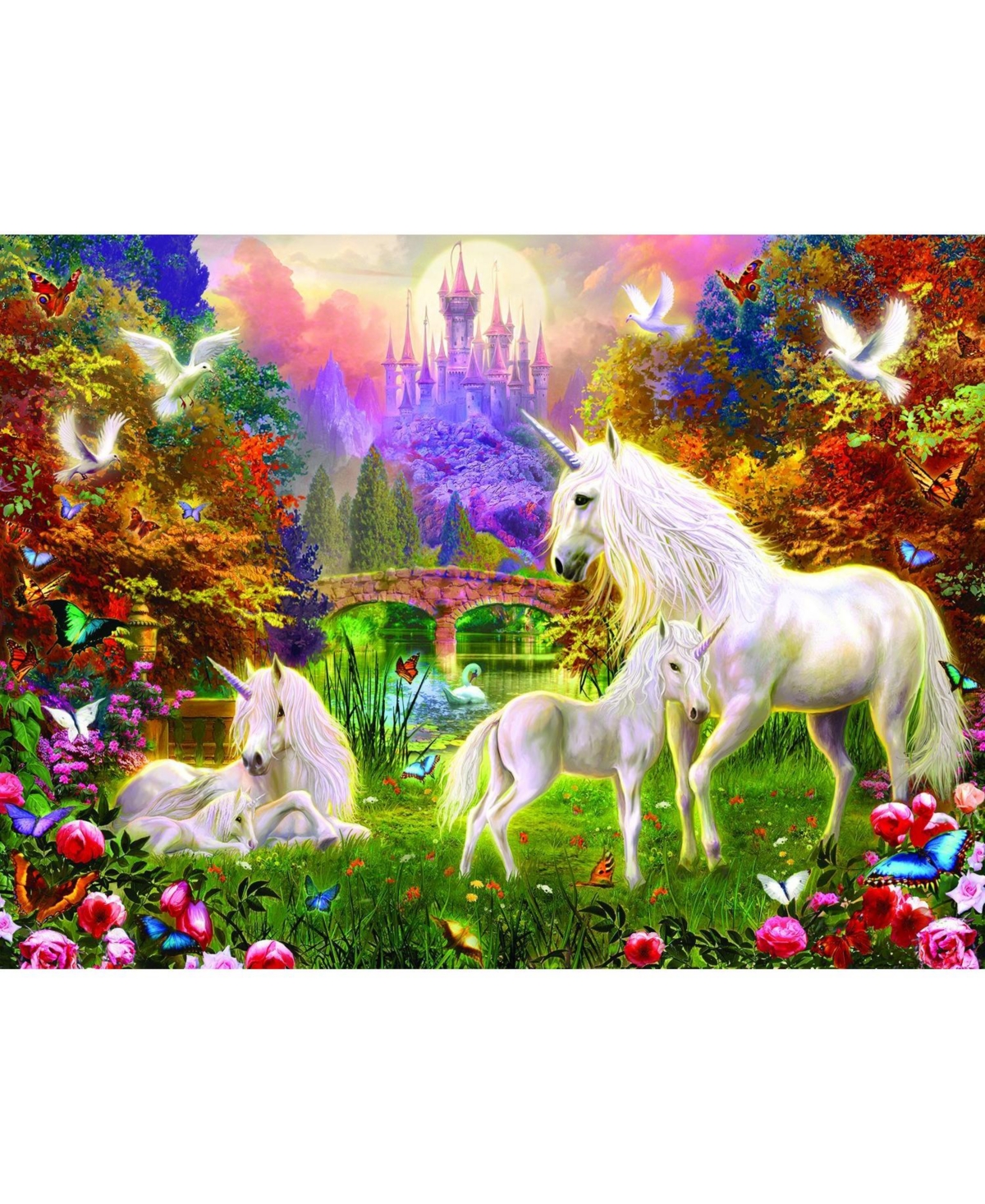 SunsOut Castle Unicorns 1000 piece Jigsaw Puzzle for Adults