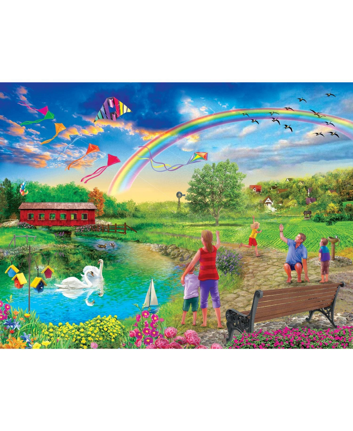 SunsOut Colorful Skies 500 piece Jigsaw Puzzle for Adults