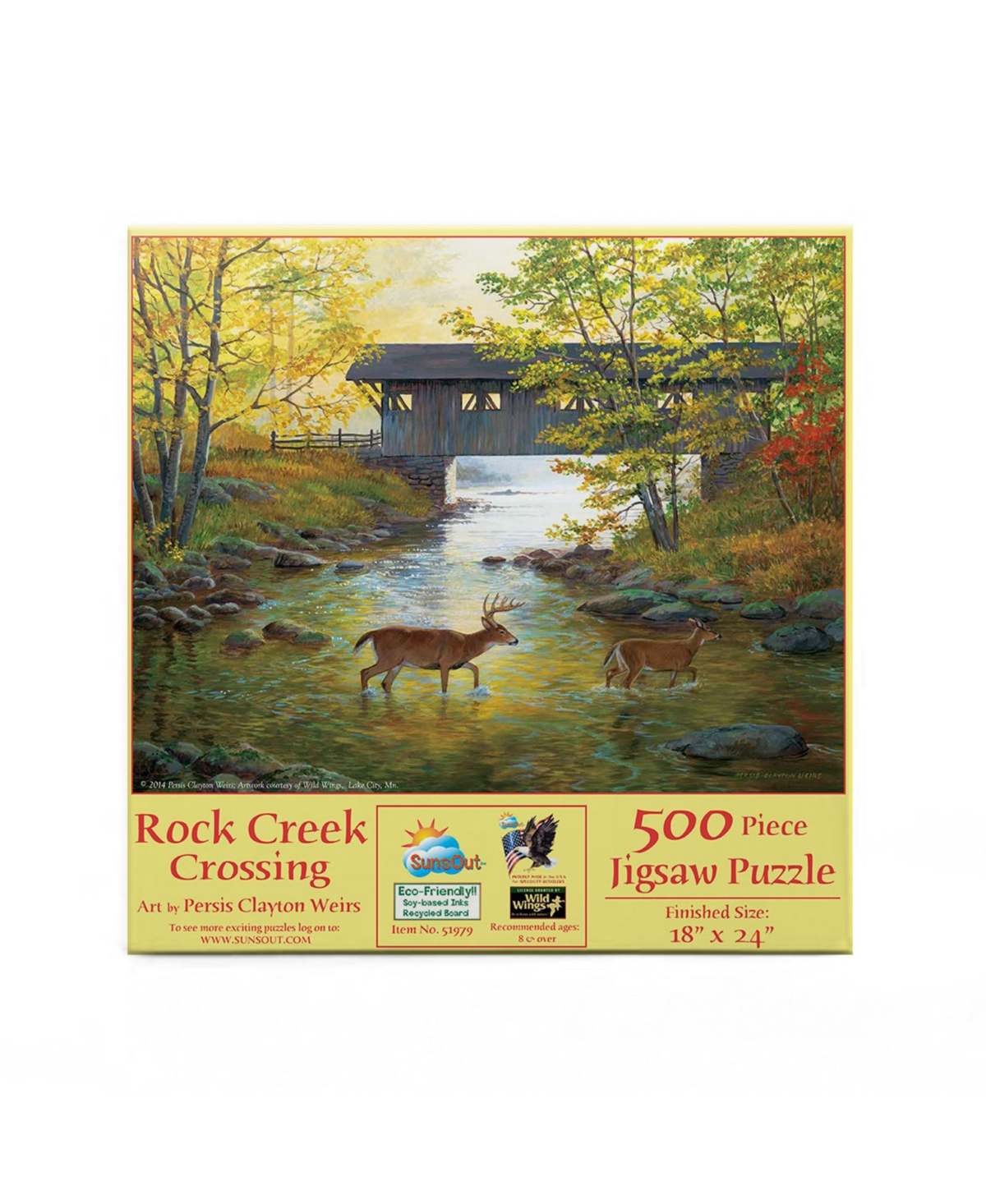 SunsOut Rock Creek Crossing 500 piece Jigsaw Puzzle for Adults