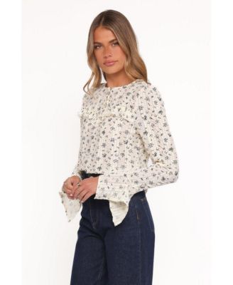 Women's Eira Textured Ruffle Top