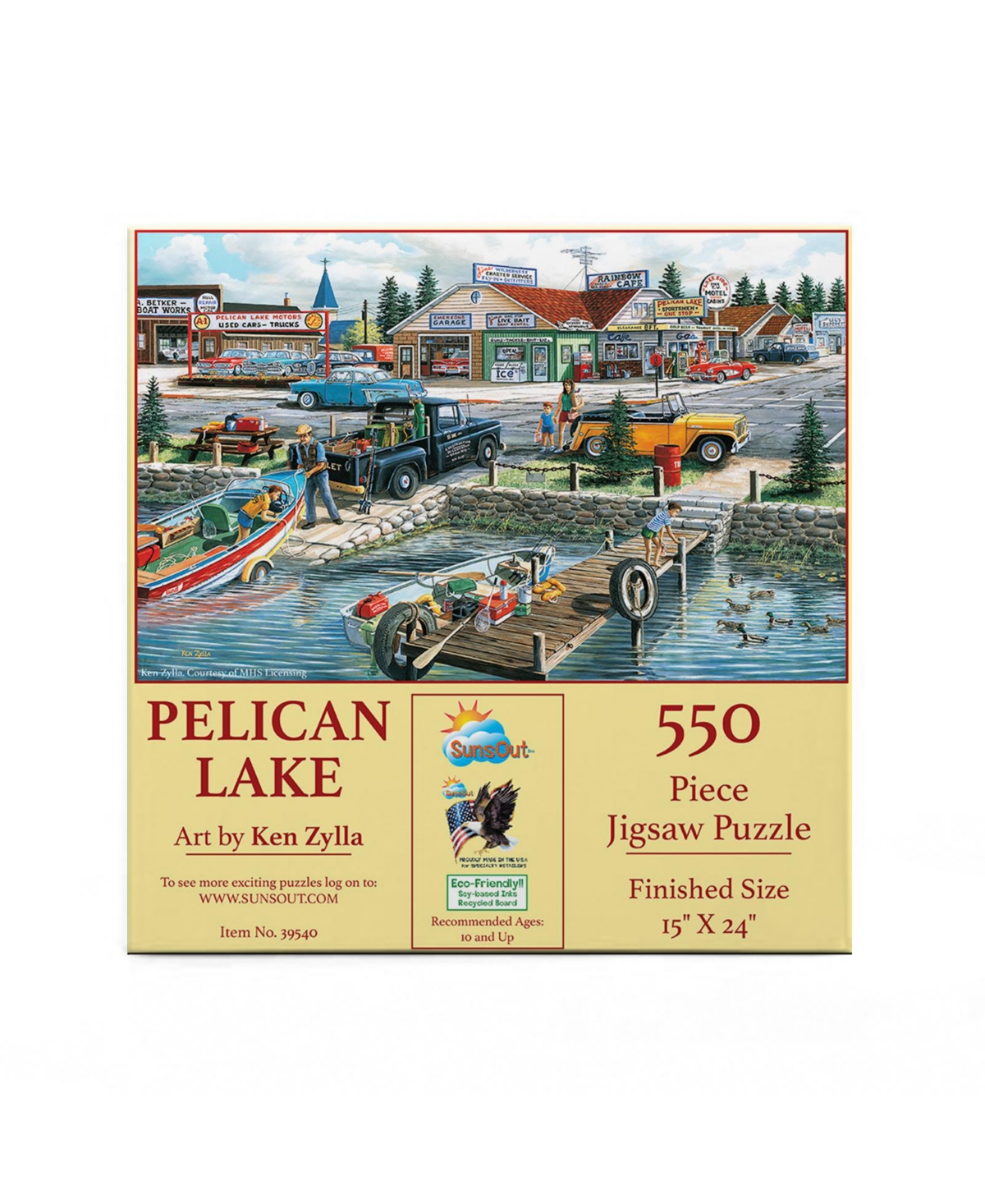 SunsOut Pelican Lake 550 piece Jigsaw Puzzle for Adults