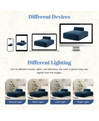 Streamdale 72" Modular Sofa Bed, Right-Facing, Foam-Filled, Free Combination