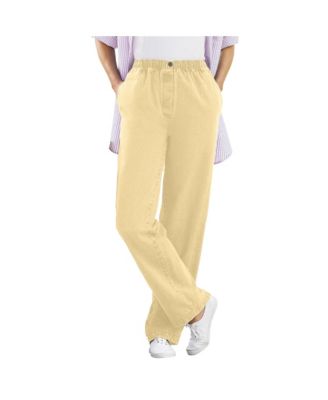 Women's Within Tall Straight-Leg All-Cotton Denim Pull-On 7-Day Elastic-Waist Jeans