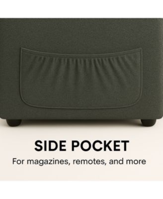 Streamdale Dark Gray Bunny-Ear Pet-Friendly Armchair with Scratch-Resistant Fabric