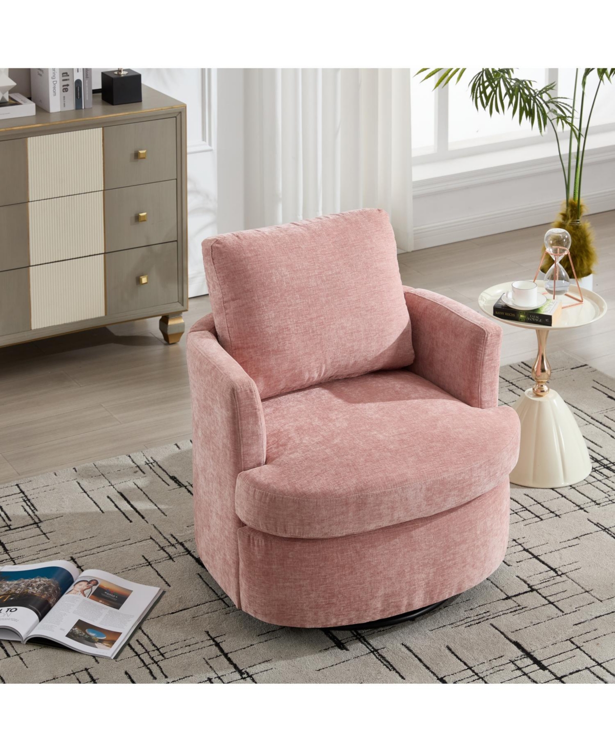 Streamdale 360 Swivel Chenille Seat- Comfortable, Breathable, Easy Assembly