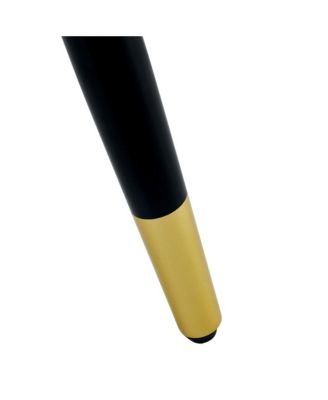 PU Leather Dining Chairs, Black Metal Legs, Set of 4 (Black/PU)