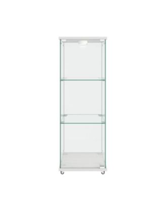 LED Glass Display Cabinet - White