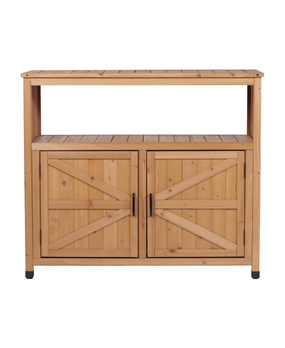 Streamdale Furniture Wooden Patio Bar Table Set with Storage