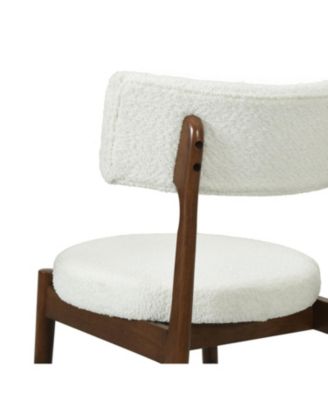 Mid Century Modern Counter Stool (Sets of 2) Walnut +Beige