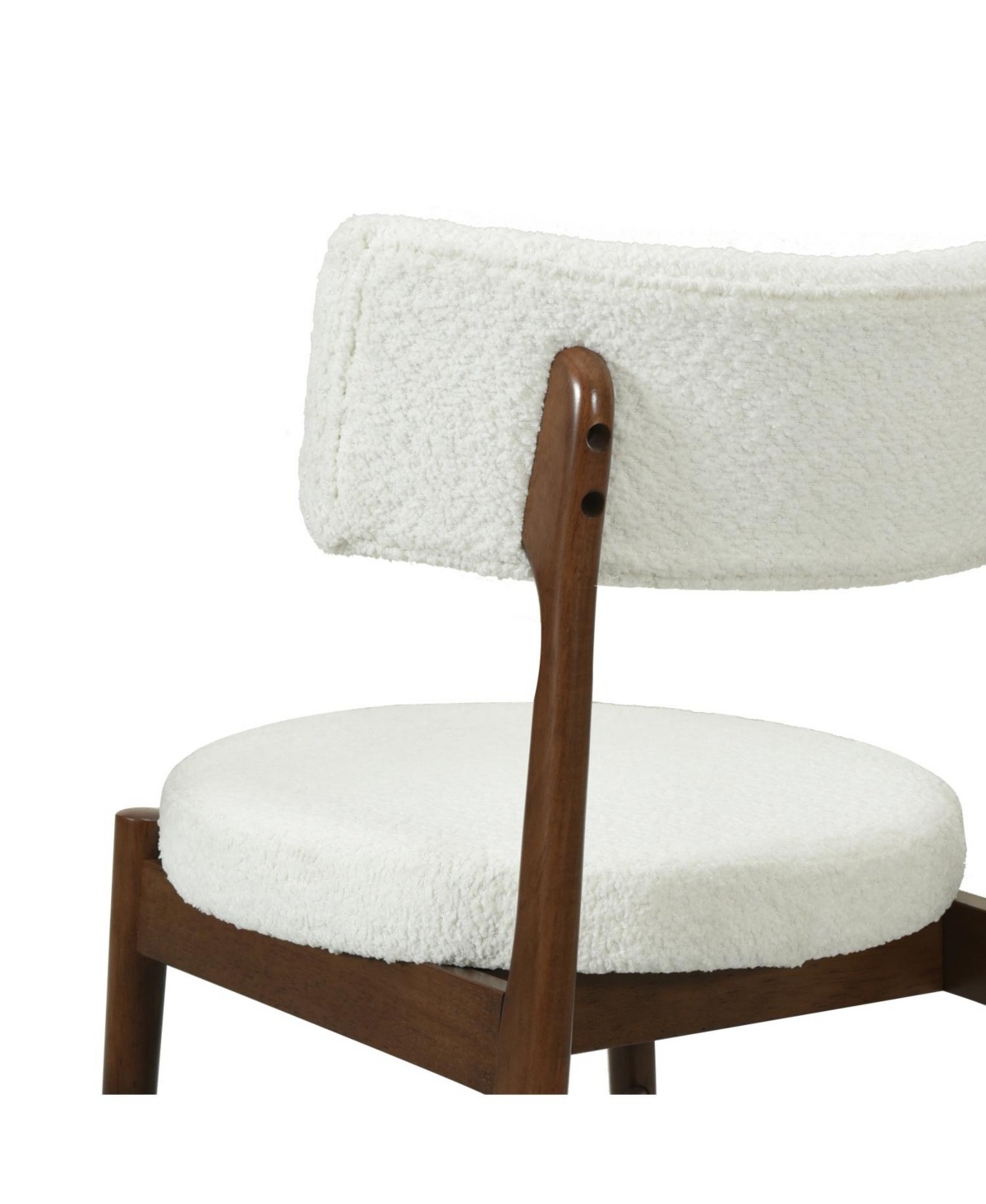 Streamdale Furniture Mid Century Modern Counter Stool (Sets of 2) Walnut +Beige