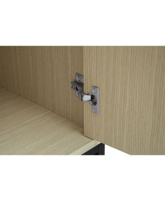 Modern Carved Sideboard Cabinet with Adjustable Shelf