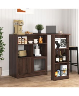  Rotating Bar Cabinet with Ample Storage