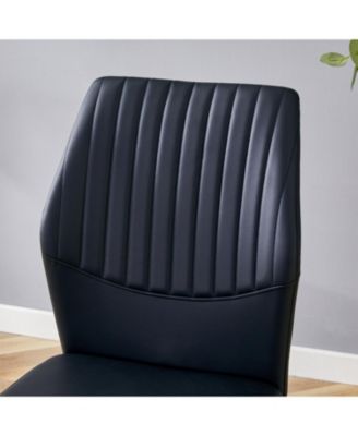 Luxury Black PU Dining Chairs - Silver Legs (Set of 4)