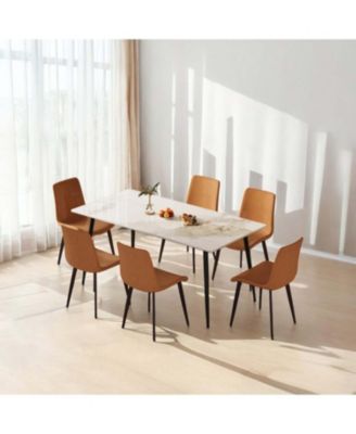 Upholstered Faux Leather Dining Chairs (Set of 2)