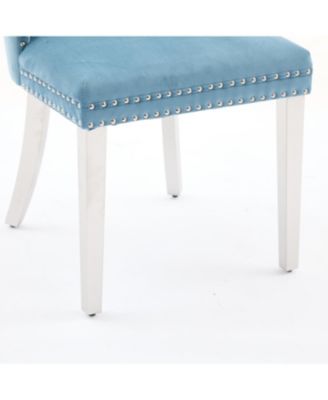 Velvet Dining Chair with Chrome Legs