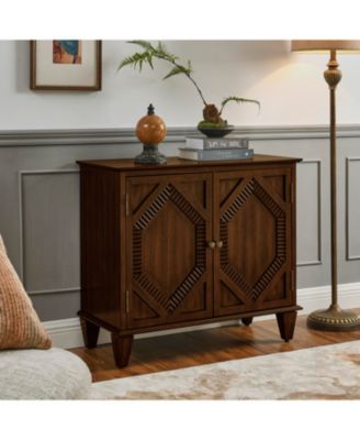 Streamdale Retro Wooden Sideboard Buffet Cabinet - Walnut