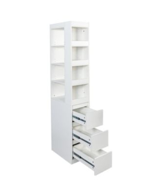 Streamdale 70.87" Display Cabinet, 4-Tier Shelf, Drawers, Modern Wooden Bookshelf