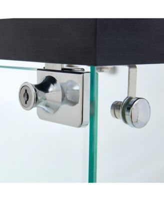 American Glass Display Cabinet - Tempered Glass, Soft-Close Drawer, 3 Shelves