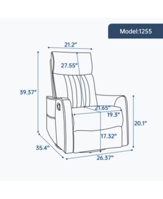 Heat Massage Rocker Swivel Recliner