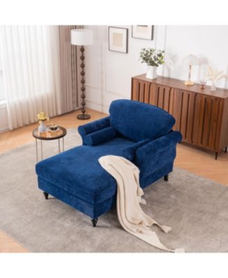 Oversized Chenille Chaise Lounge Sofa Bed - 5 Colors