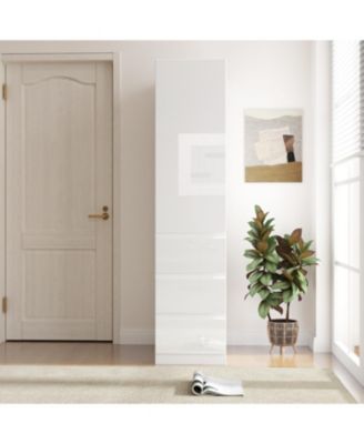 Kitchen Pantry Cabinet with Doors, Shelves & Drawers