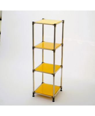 Korean  4-Tier Stainless Steel Shelving Unit (49"H x 14.9"W)