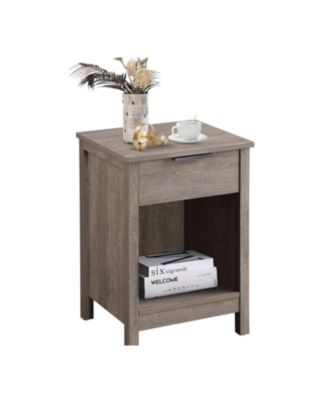 Nightstand with Drawer & Shelf