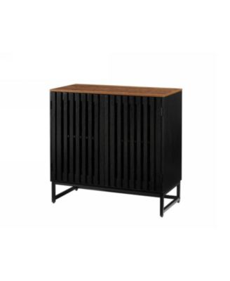 Modern Slatted Grille Cabinet