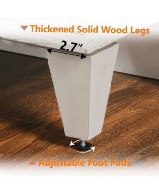 Retro Wooden Sideboard Buffet Cabinet - Antique White