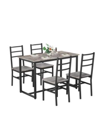 Streamdale Farmhouse Dining Table Set with 4 Chairs