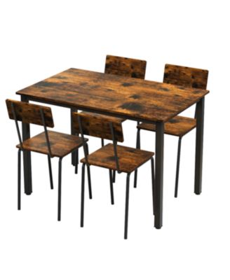 Streamdale Metal & Wood Dining Set for 4