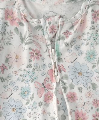 Baby Girls' Butterfly Garden Print 2-Way Zip Sleep and Play Pajama