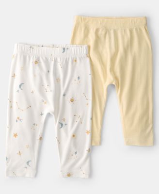 Baby Boys' or Baby Girls' Constellation Pull-On Pants, 2-Pack
