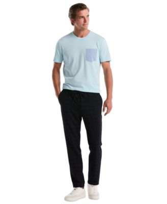 Men's Solid Slim-Fit Flat Front Pants