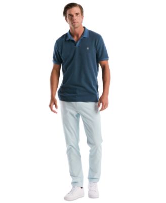 Men's Jacquard Honeycomb Pull-On Polo Shirt