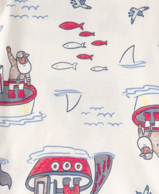 Baby Boys' Anchor Crewneck Top and Snug-Fit Pajama, 4-Piece Set