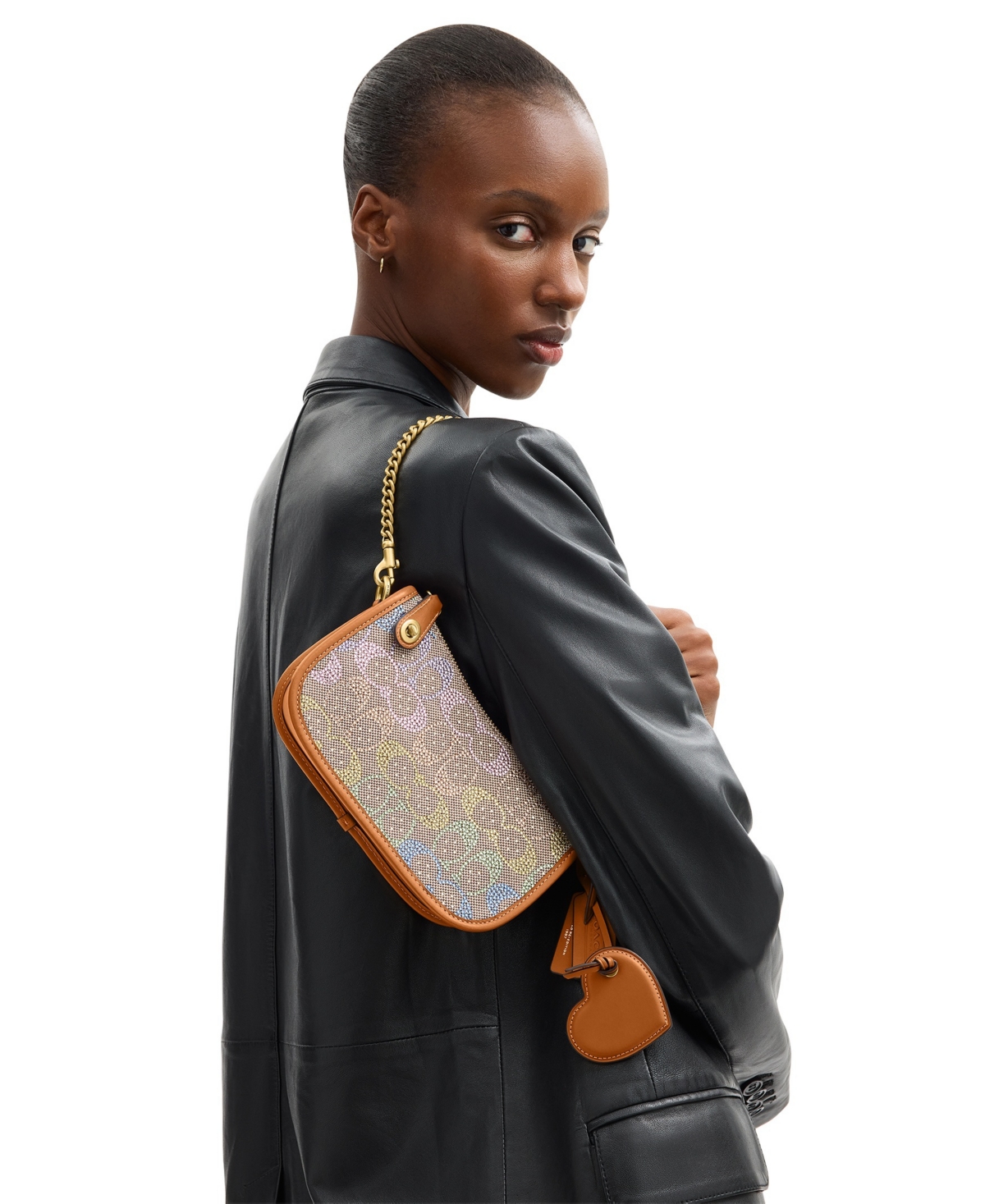 Coach Swinger Mini Crystal Signature Jacquard Shoulder Bag 20