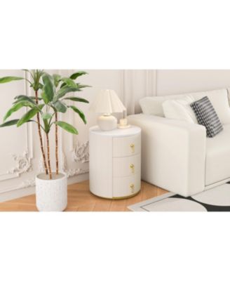 Upholstered 3-Drawer Nightstand