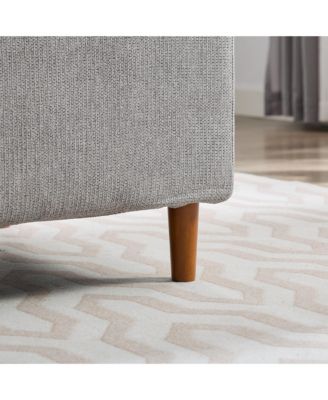 Modern Chenille Chaise Lounge Sleeper Sofa with Throw Pillows