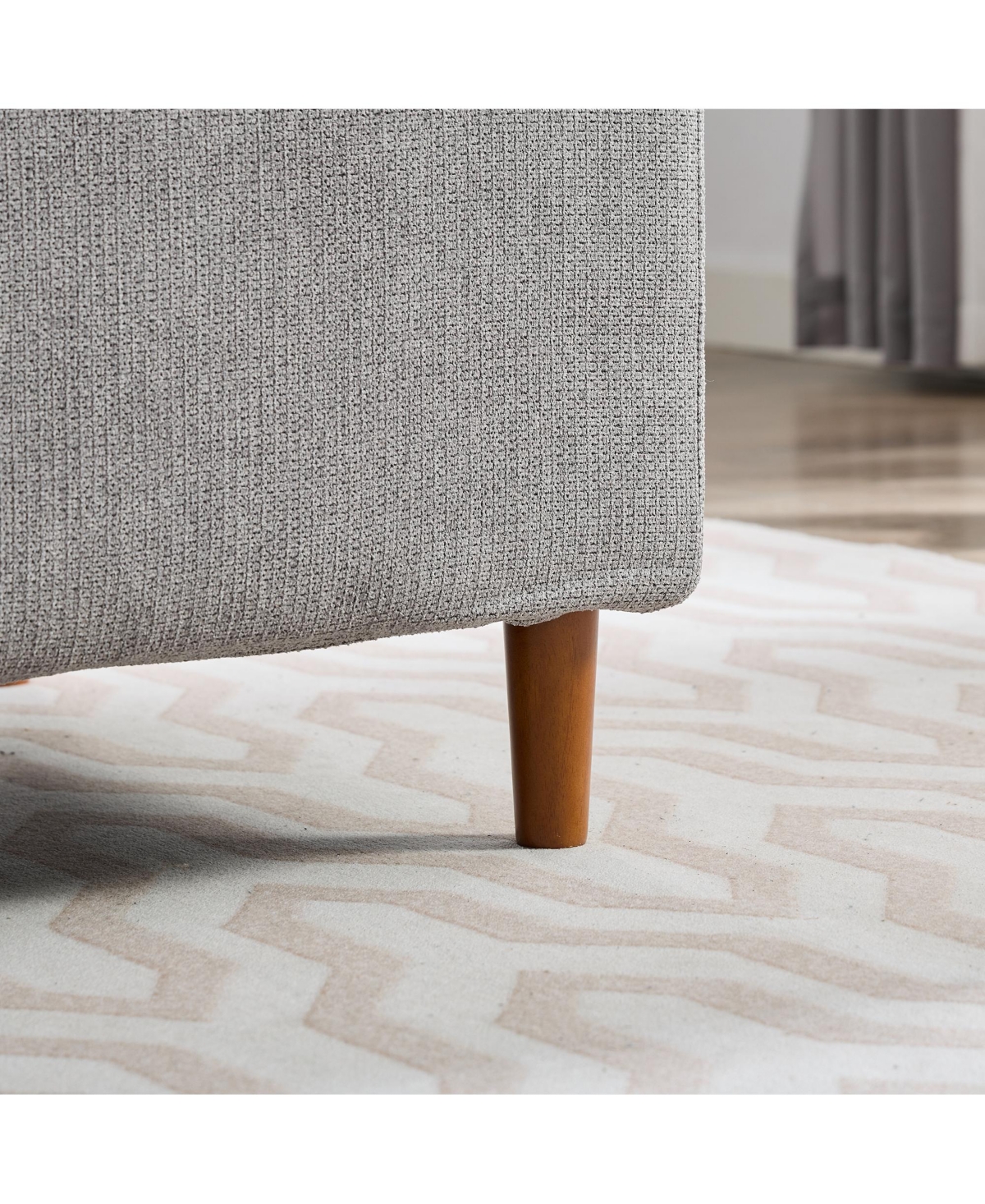 Streamdale Furniture Modern Chenille Chaise Lounge Sleeper Sofa with Throw Pillows