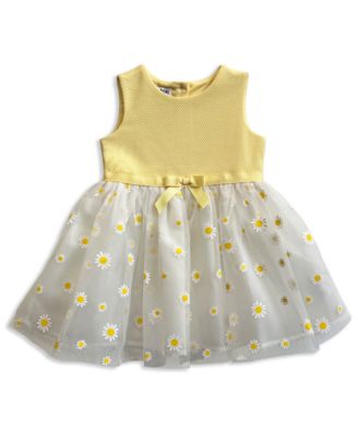 Baby Girls' Daisy Embroidered Swing Coat and Dress, 2-Piece Set