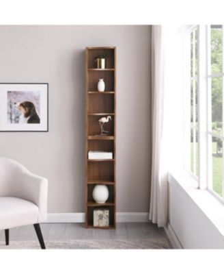 Streamdale Wavy 8-Layer Adjustable Bookshelf - Narrow & Multifunctional