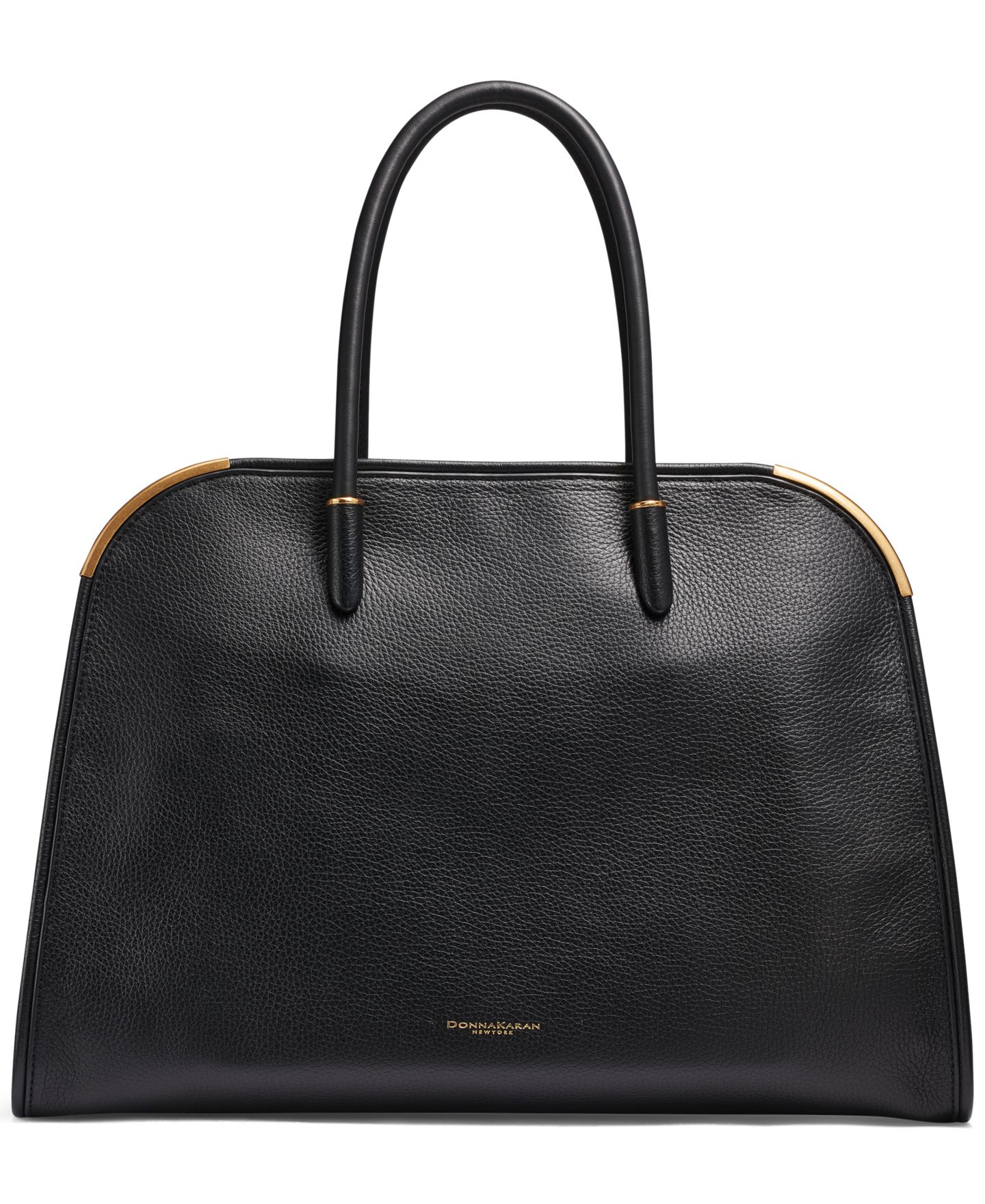Женская сумка Donna Karan New York Satin Leather, цвет: Чёрный / Золотой — фото 1