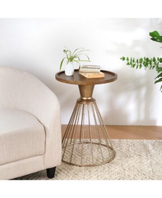 Retro Hollow Side Table - No Assembly